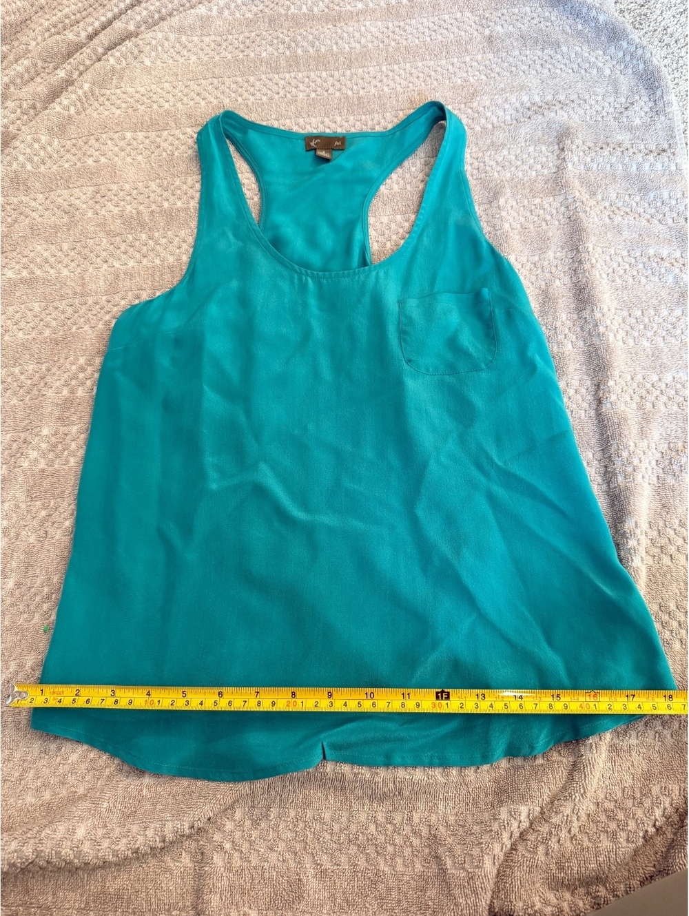 fei Women's Racerback Tank Top Size 2 Turquoise Blue